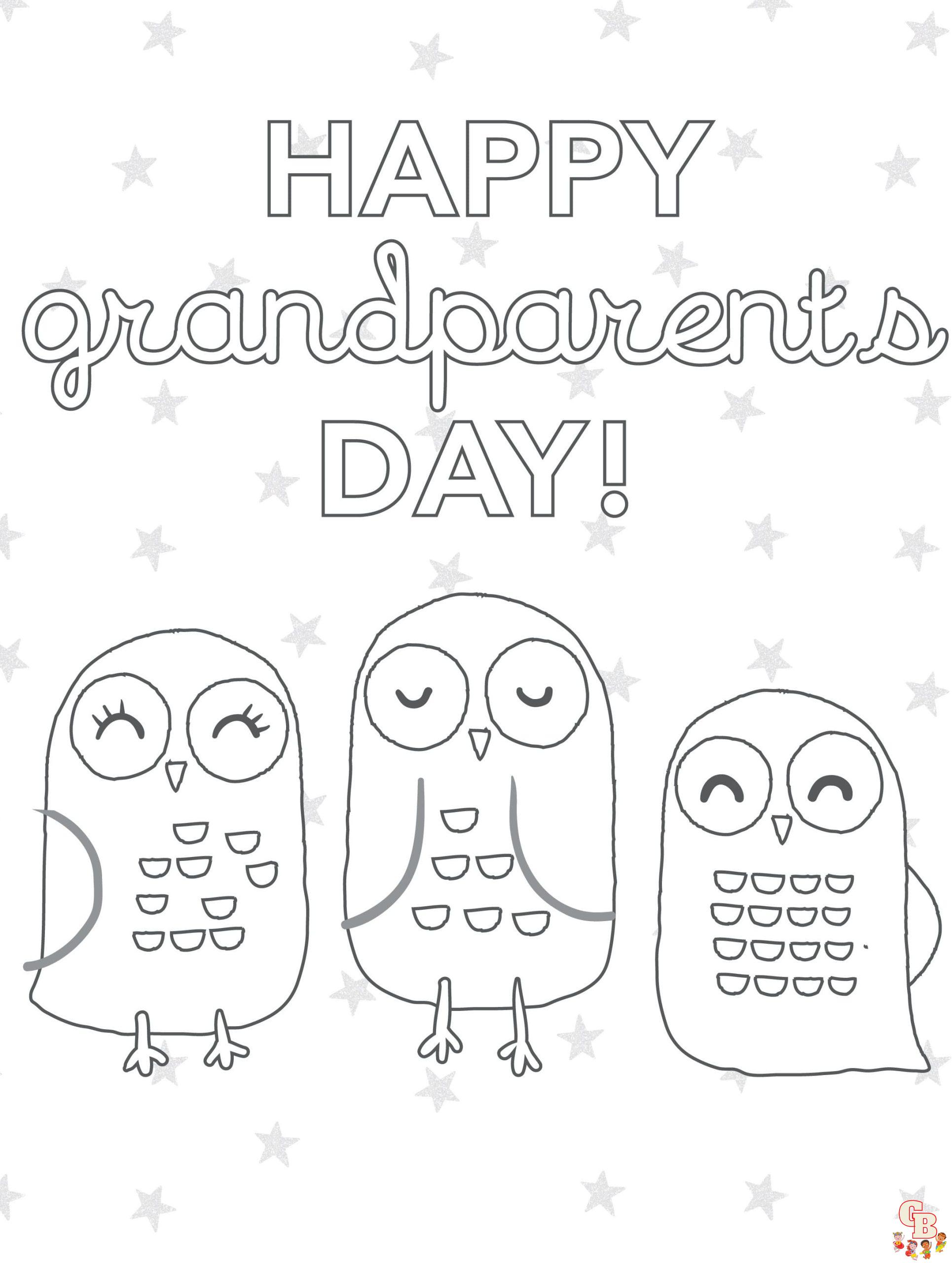 Sharing the joy of grandparents day coloring pages