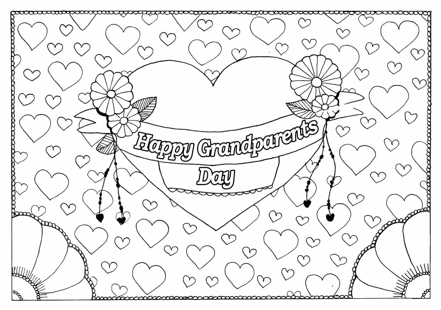 Free printable grandparents day coloring pages