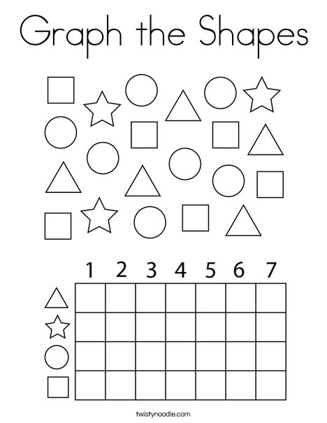 Graph the shapes coloring page