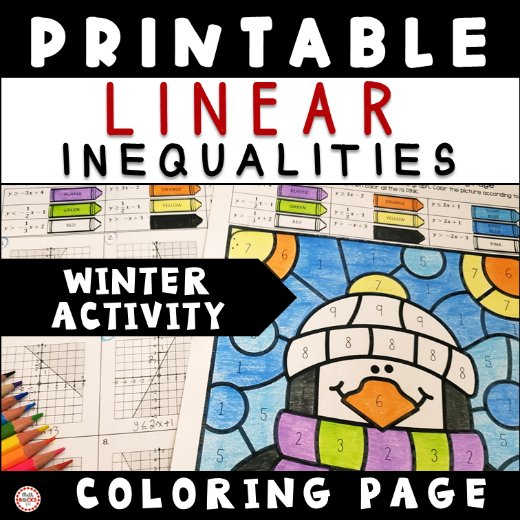 Winter linear inequalities from a graph coloring math activity algebra made by teachers