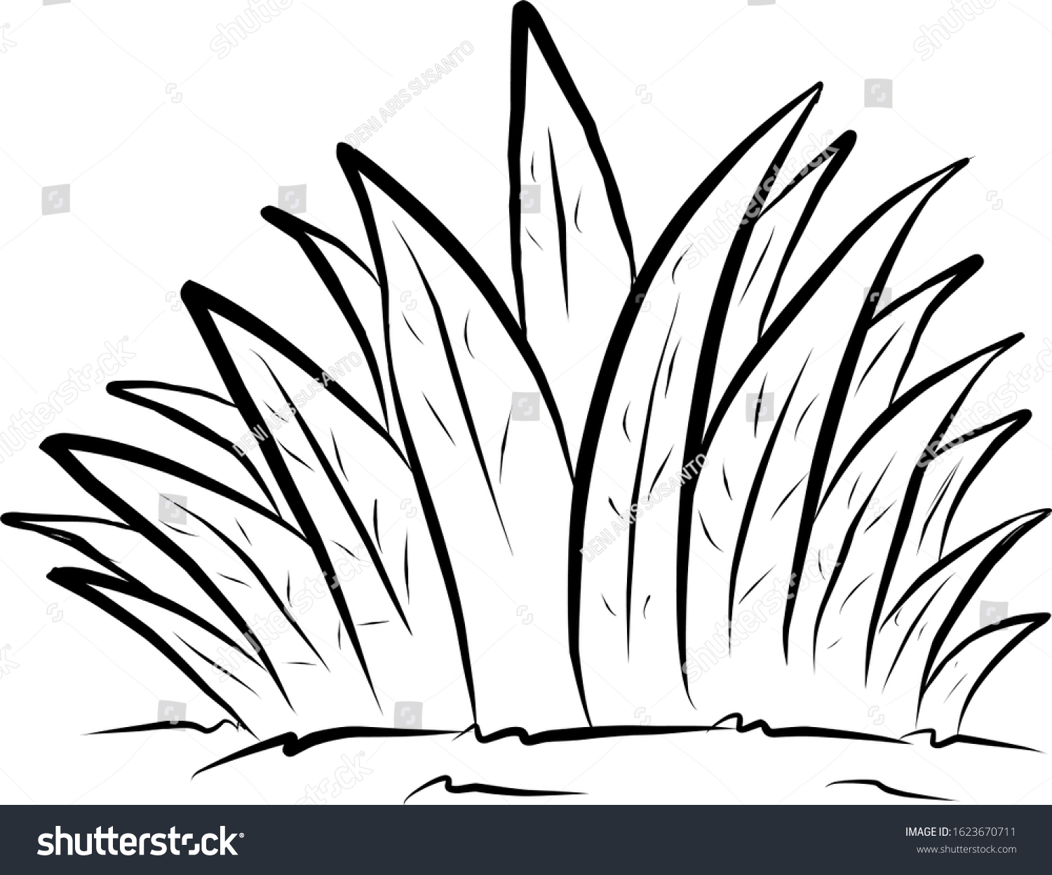 Grass coloring page children stock vector royalty free