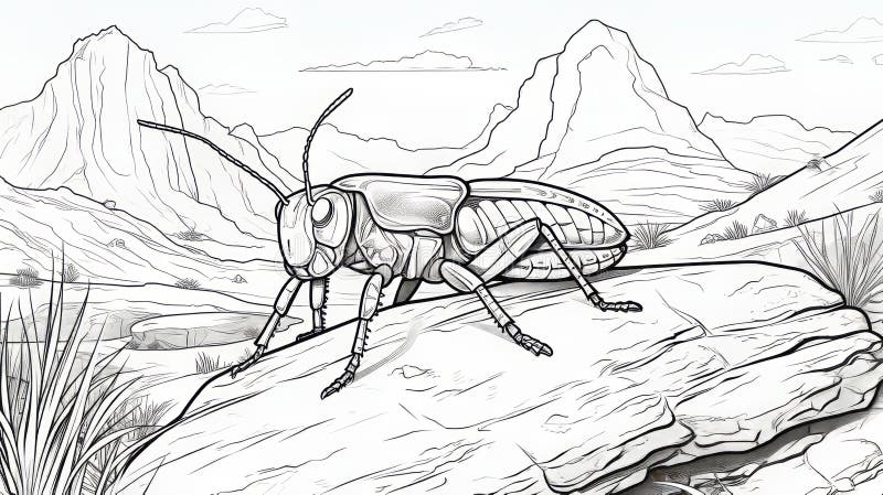 Realistic grasshopper stock illustrations â realistic grasshopper stock illustrations vectors clipart