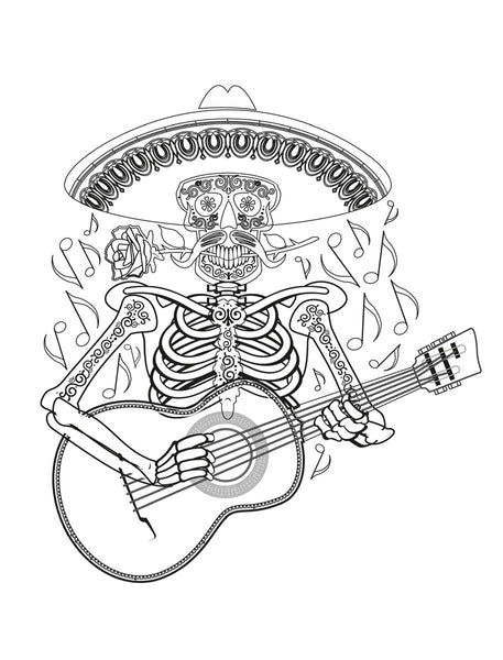 Coloring day of the dead vol â media lab publishing