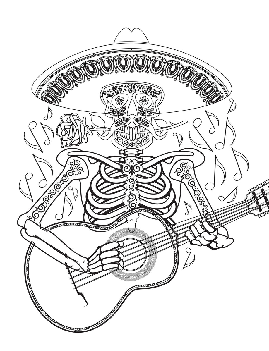 Coloring day of the dead vol â media lab publishing