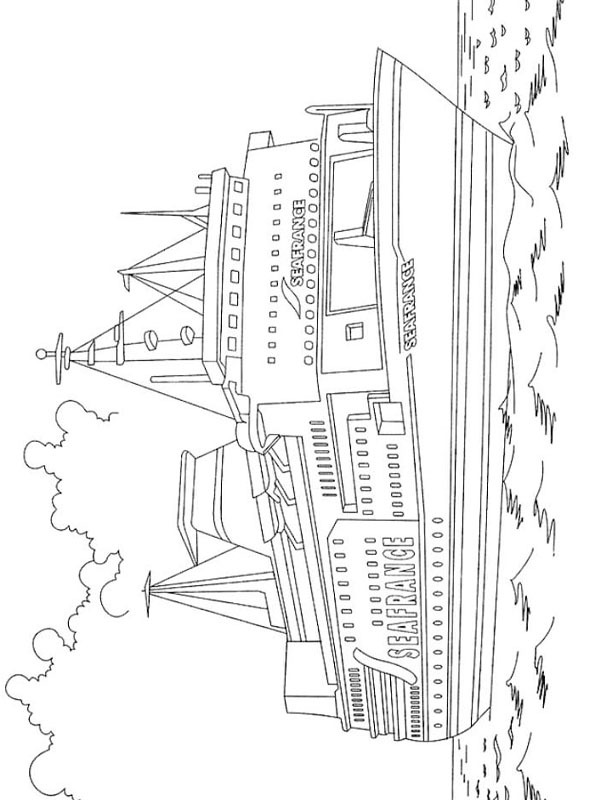 Ferry seafrance coloring page