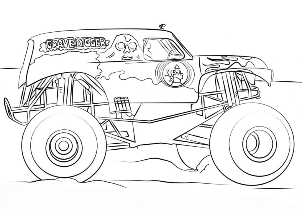 Monster jam coloring pages grave digger monster truck monster truck coloring pages truck coloring pages monster truck drawing