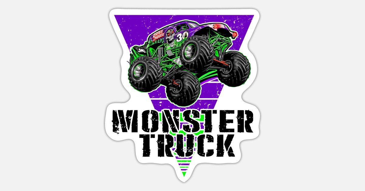 Monster truck grave digger sticker