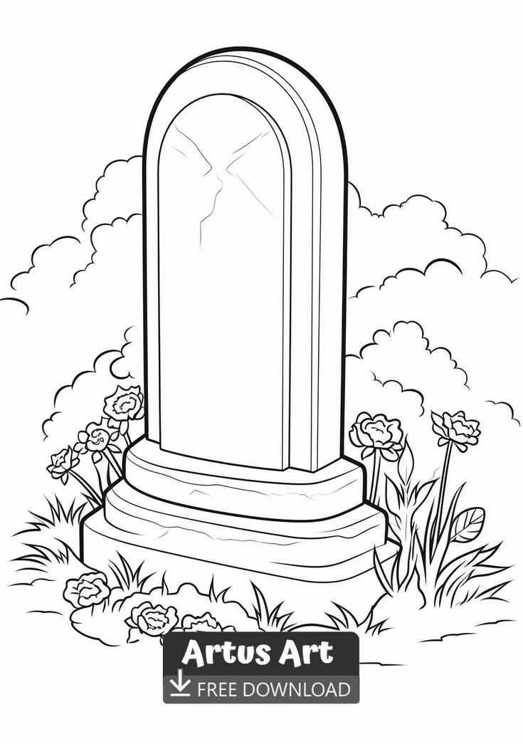 Gravestone coloring page in coloring pages halloween coloring pages gravestone