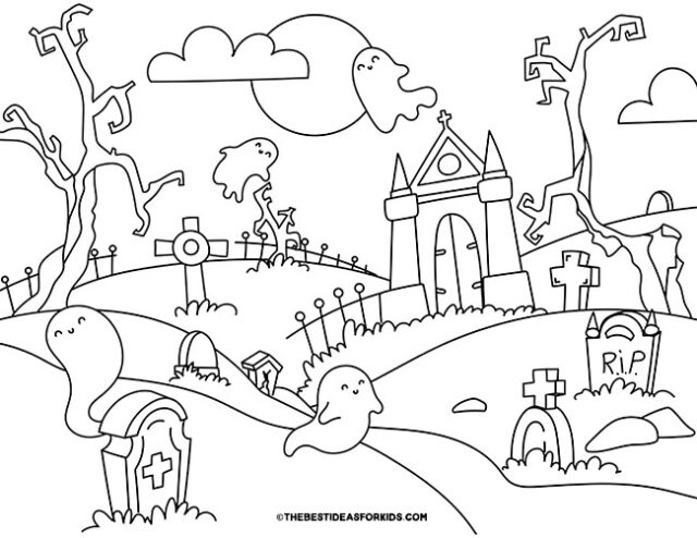 Ghost coloring pages free printables