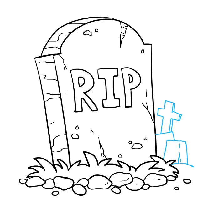 How to draw a tombstone