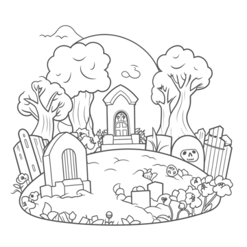 Graveyard outline png transparent images free download vector files