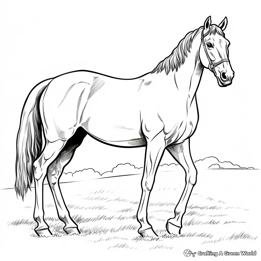 Arabian horse coloring pages