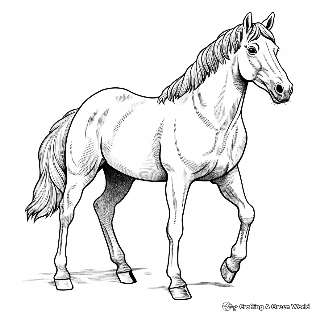 Arabian horse coloring pages