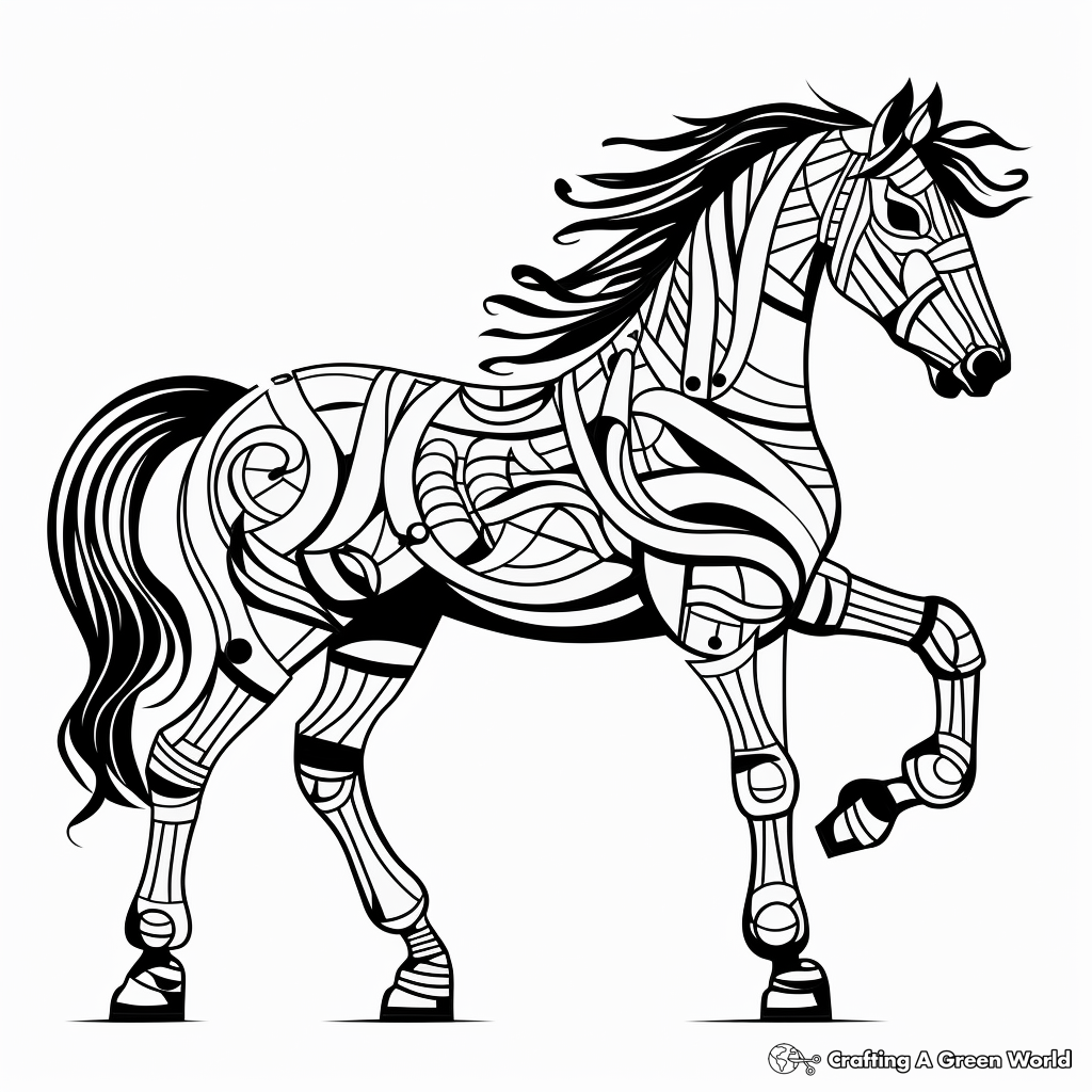Arabian horse coloring pages