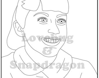 Grease digital adult coloring book instant print pdf indoor activity secret santa art therapy coloring pages s movie travolta