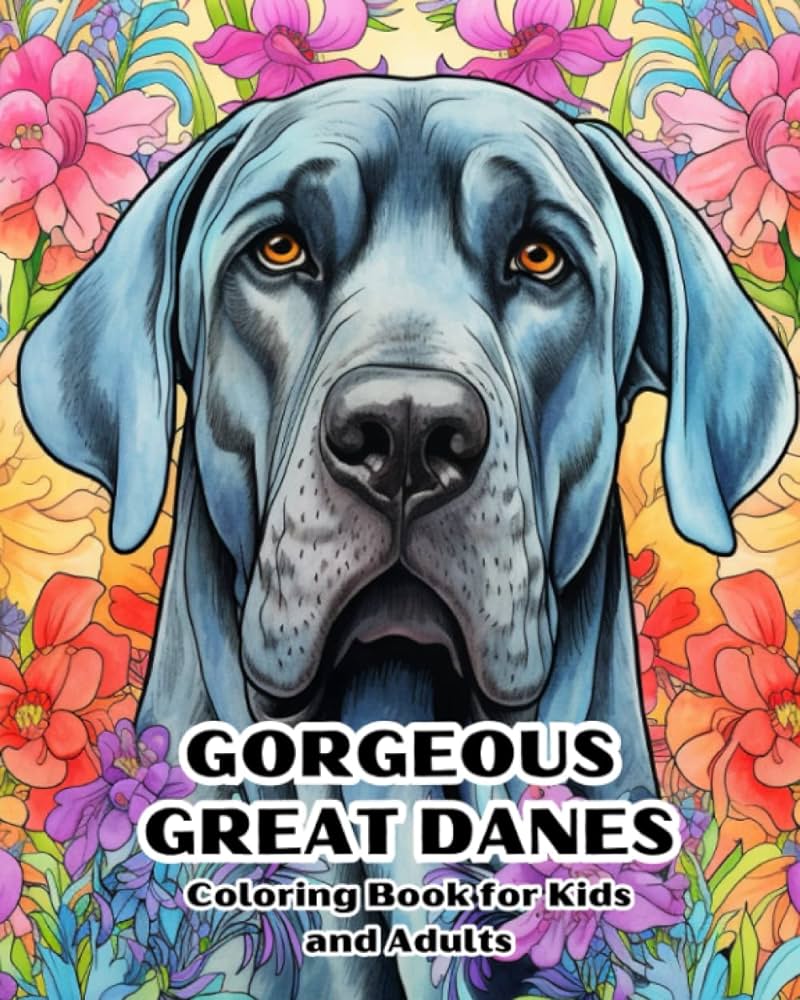 Gorgeous great danes a great dane coloring book for kids and adults to enjoy publishing pretorius books