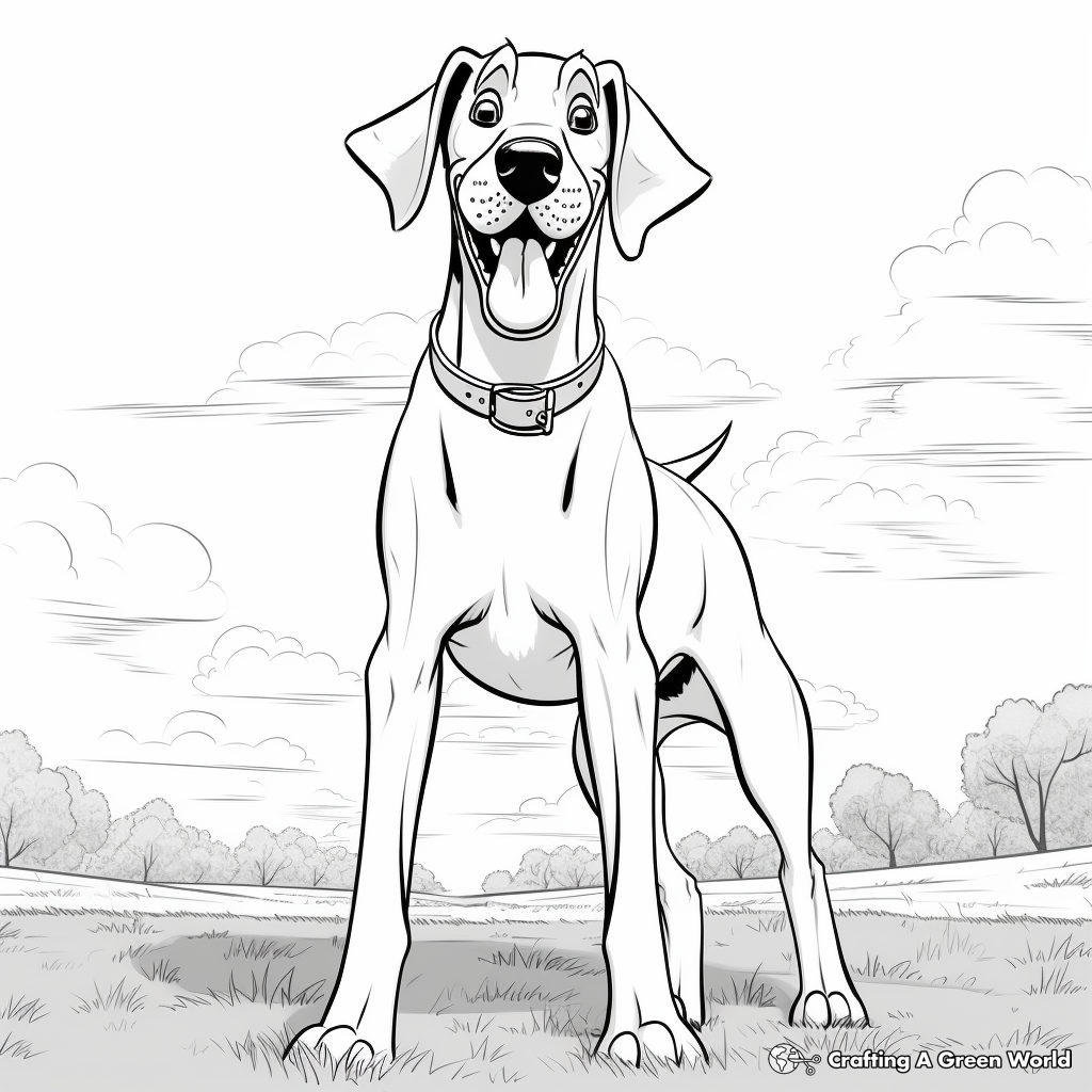 Great dane coloring pages