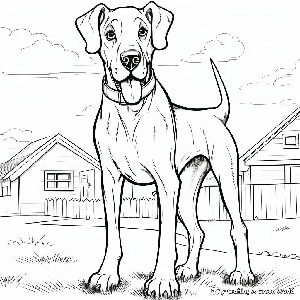 Great dane coloring pages