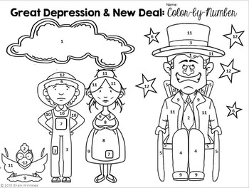 Great depression and new deal color
