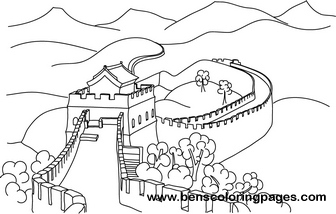 Great wall of china free coloring book