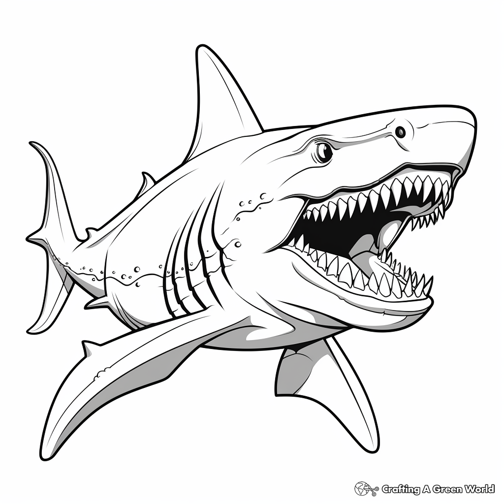 Megalodon coloring pages