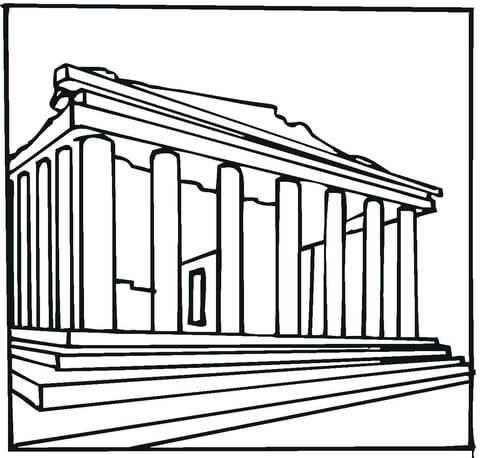 Parthenon greece coloring page free printable coloring pages greece drawing parthenon greece ancient greece