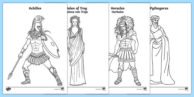 Ancient greek figures louring pages englishgerman