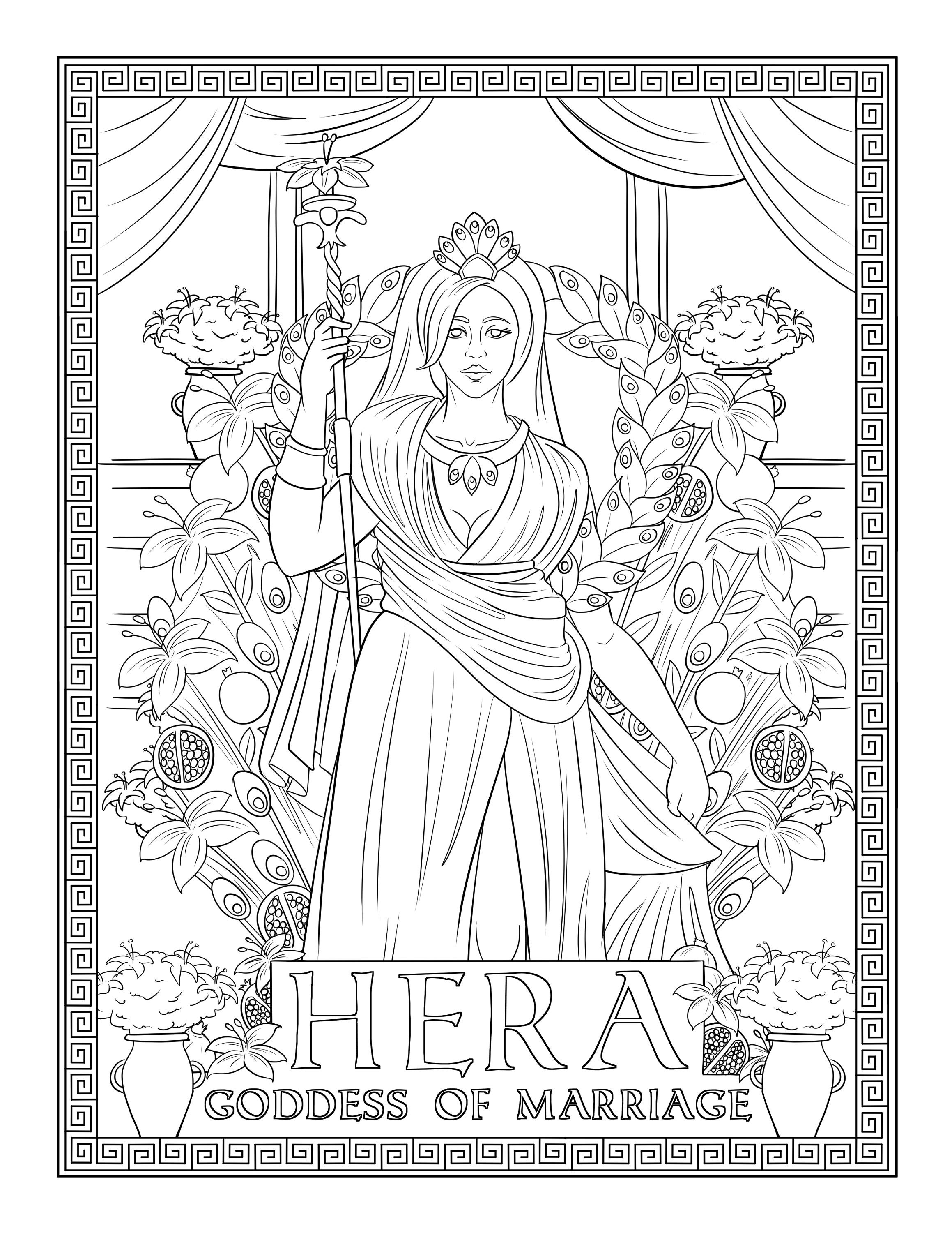 Greek mythology coloring sheets