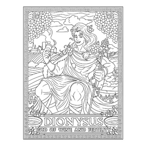 Greek gods coloring book greek mythology adult colouring book for stress relief relaxation with gods of anicient greece to color fantasy gift for women men teens seniors
