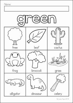 Back to school preschool no prep worksheets activities kindergarten colors learning colors preschool colors