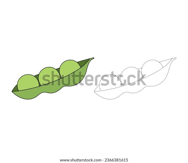 Green beans coloring page coloring book stock vector royalty free