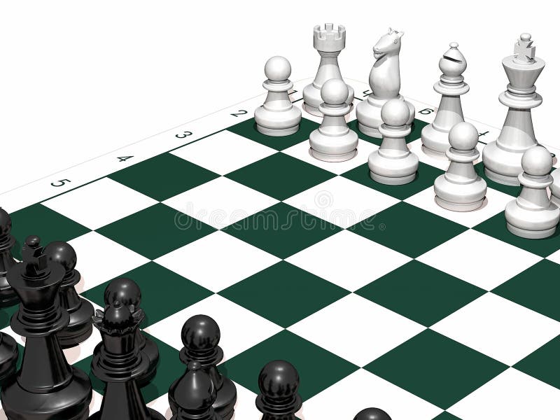 Chess board green background isoated stock vector