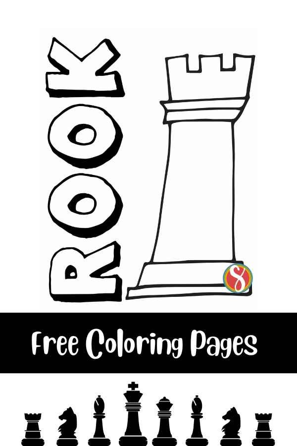 Free chess coloring pages â stevie doodles