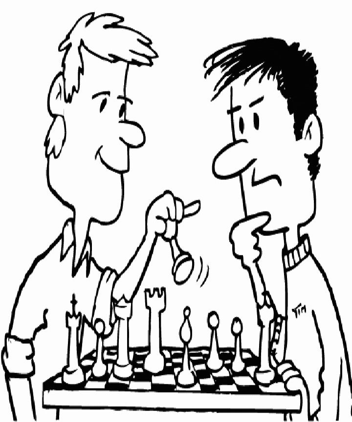 Chess coloring pages