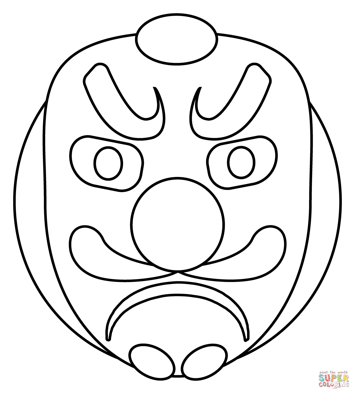 Goblin emoji coloring page free printable coloring pages