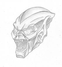 Coloring page spiderman green goblin