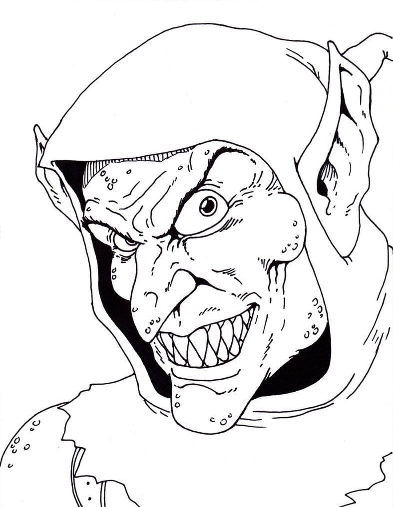 Green goblin coloring pages