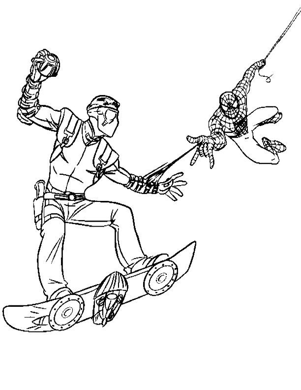 Coloring pages of spiderman and green goblin spiderman coloring green goblin spiderman superhero coloring