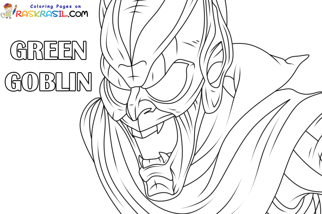 Green goblin coloring pages