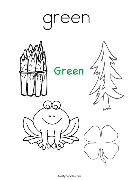 Green coloring page