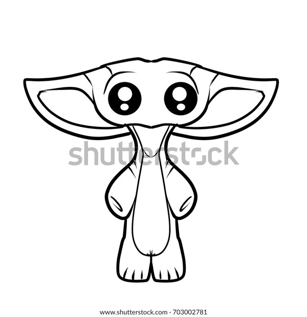 Monster gremlin kid coloring book stock illustration