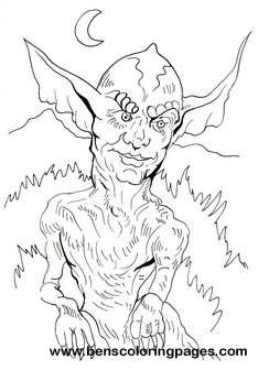 Gremlin coloring pages for children