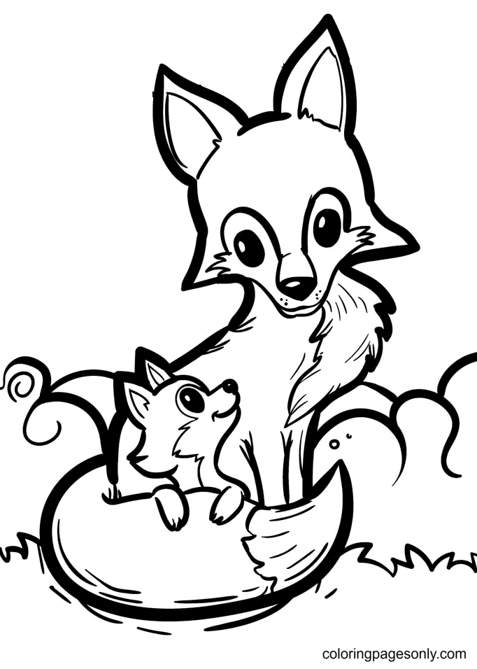 Fox coloring pages printable for free download