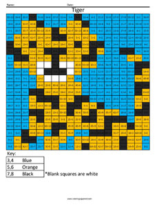 Math fact coloring