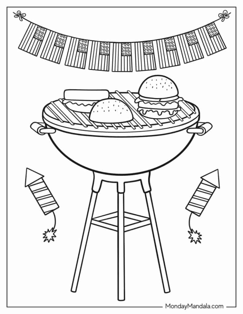Th of july coloring pages free pdf printables