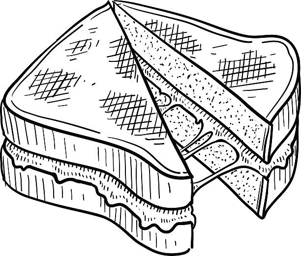 Grilled cheese sandwich sketch
