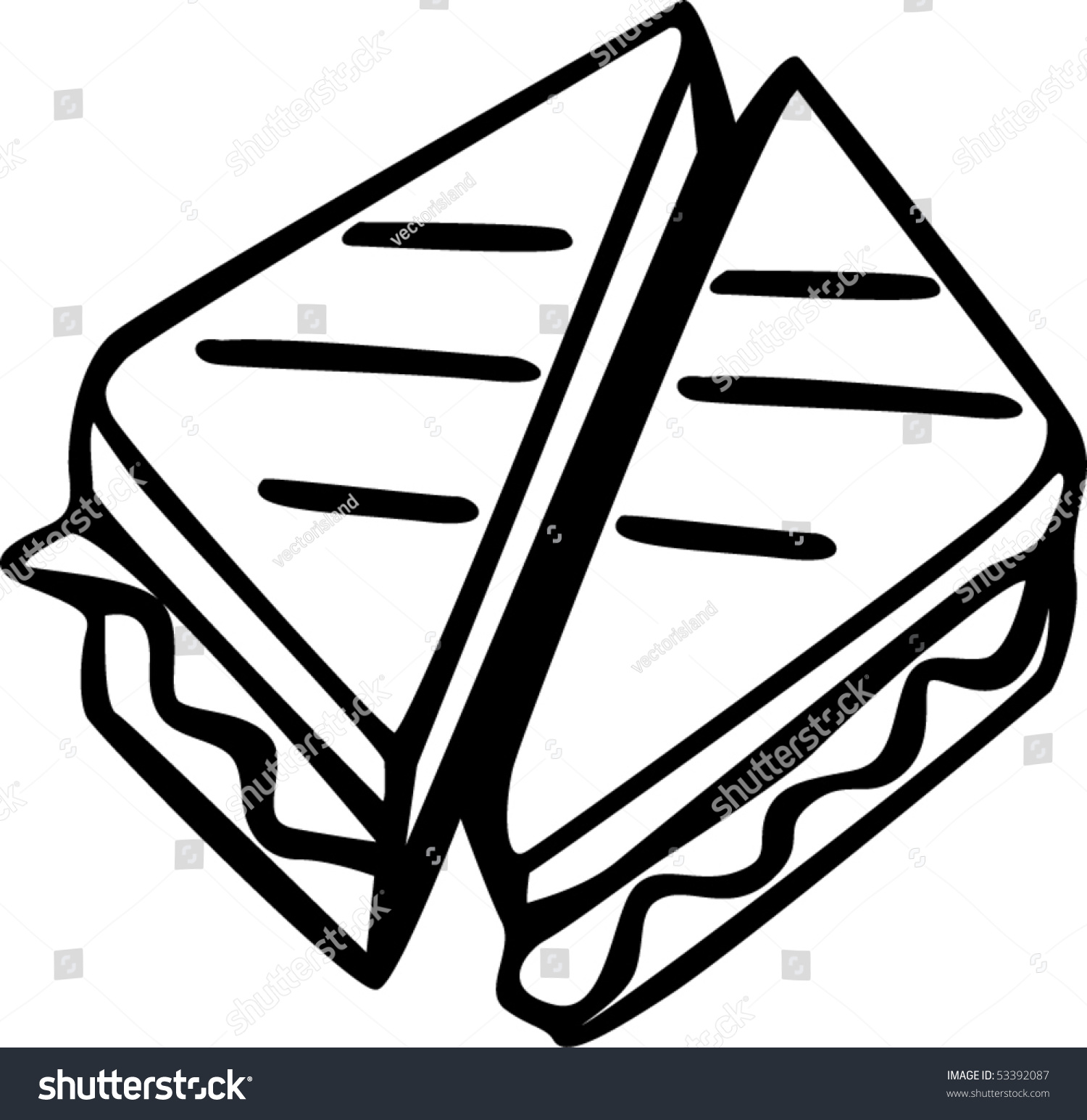 Grilled cheese sandwich stock vector royalty free