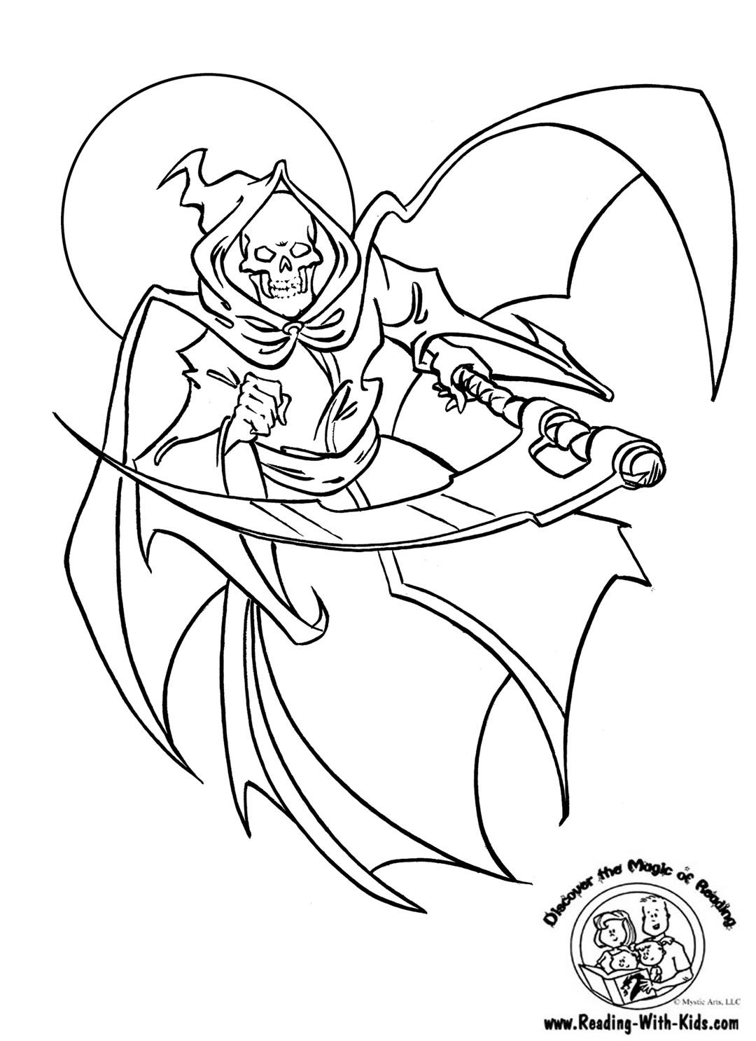 Grim reaper coloring page pokemon coloring pages halloween coloring pages henna designs drawing