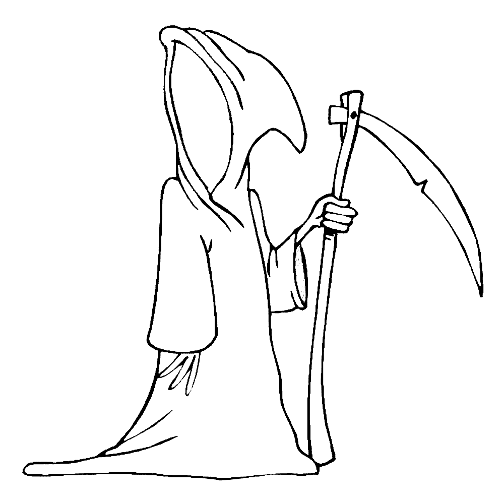 Grim reaper coloring pages