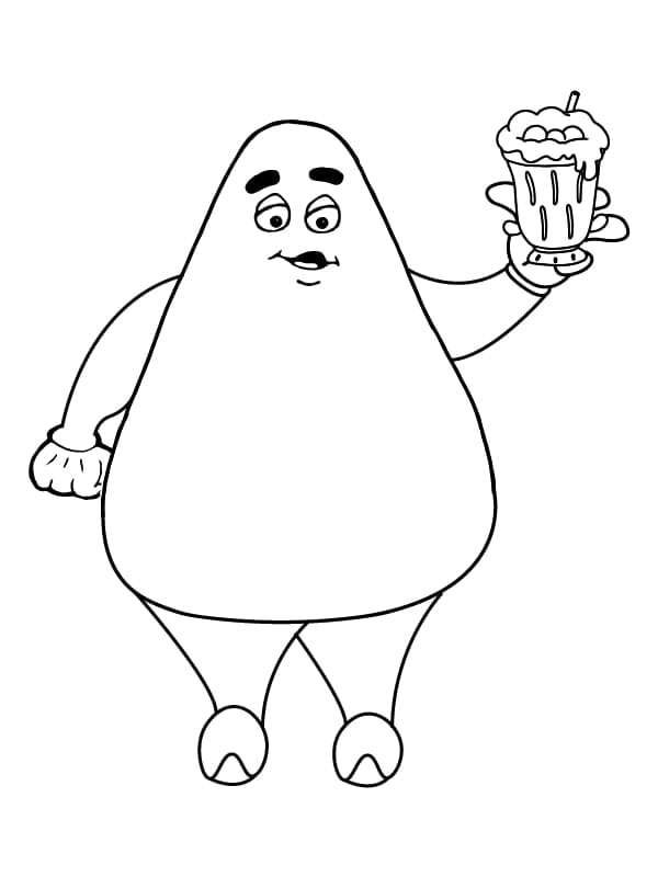 Grimace image coloring page